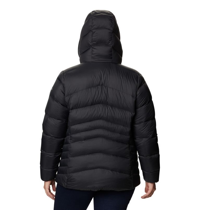 Women's Columbia Autumn Park Hooded Down Jackets Black | Plus Size CA-K04L1